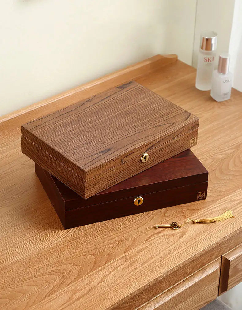 Antique Wooden Jewelry Box/Jewelry Holder